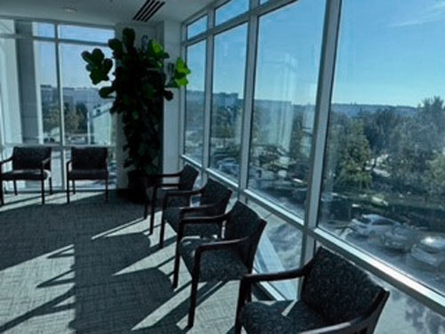 The Long Beach, California reception area of Long Beach Retina